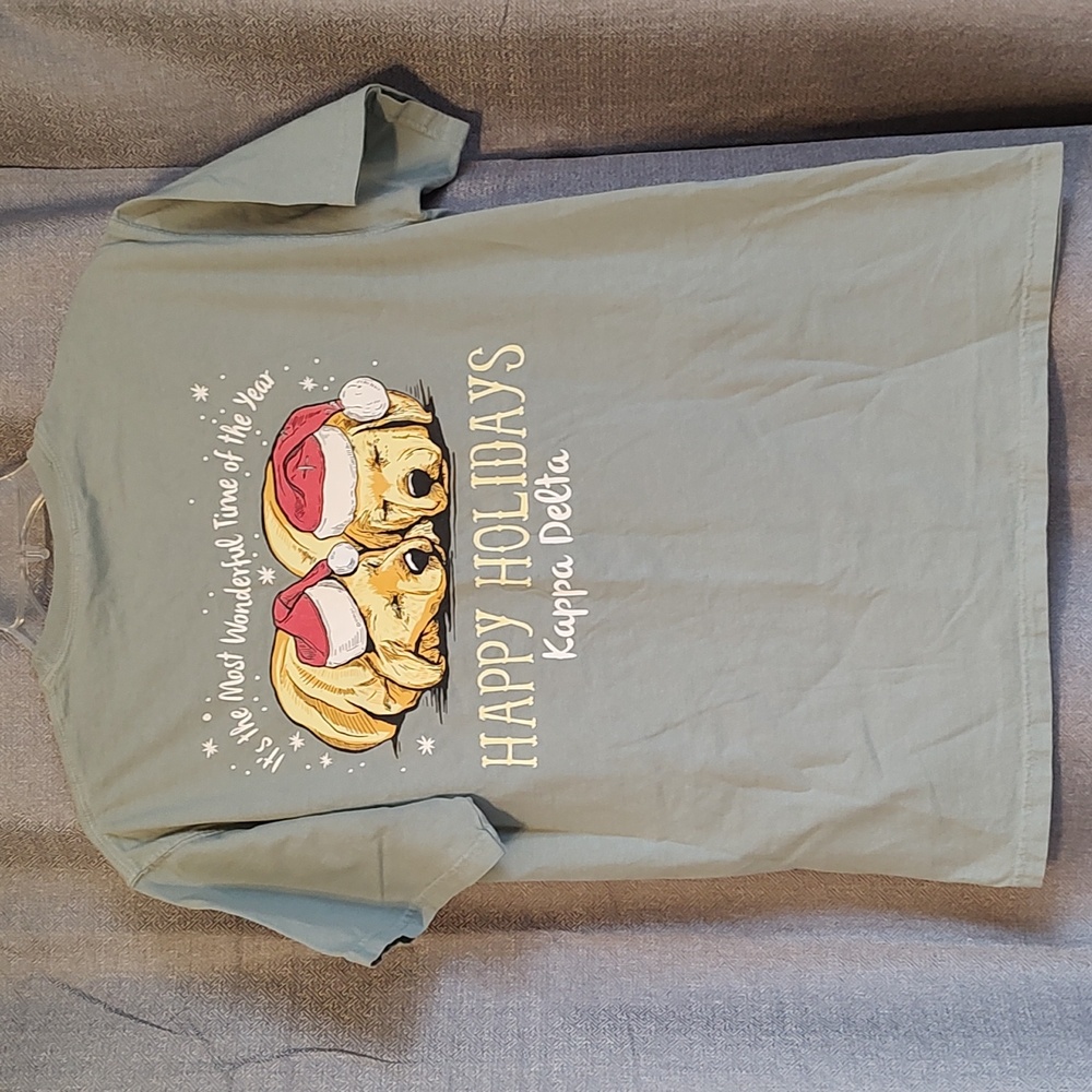 Kappa Delta Sorority Holiday Short Sleeve Tee with Pocket Sz Medium